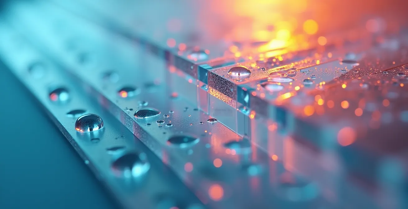 Extreme close-up of layered translucent materials representing multiple revenue streams