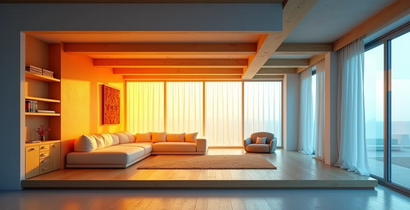 Conceptual visualization of home energy efficiency as an interconnected system