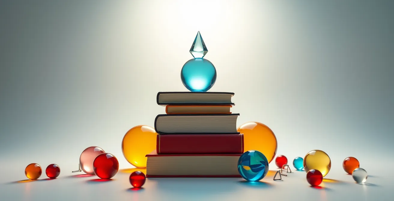 Abstract pyramid structure showing balanced media diet layers